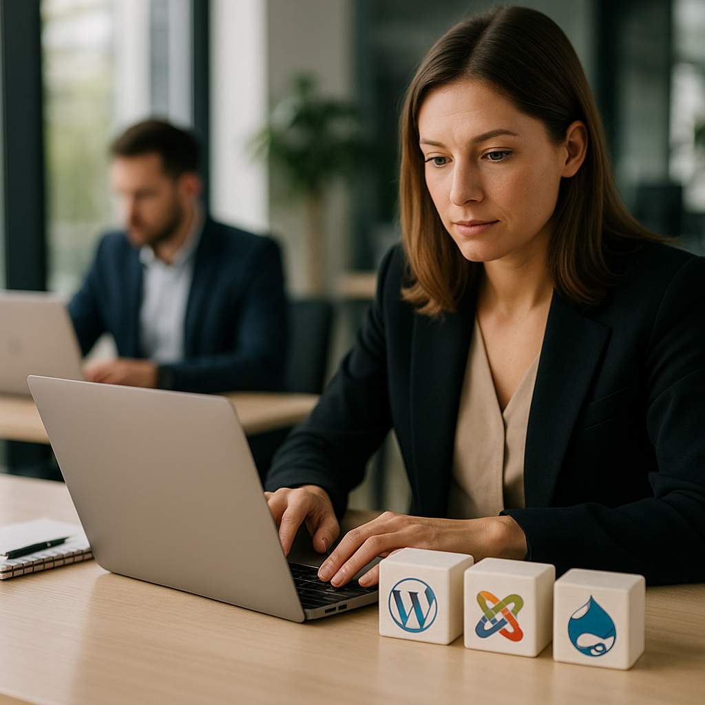 CMS dla strony internetowej: porównanie WordPress Joomla i Drupal dla małych firm