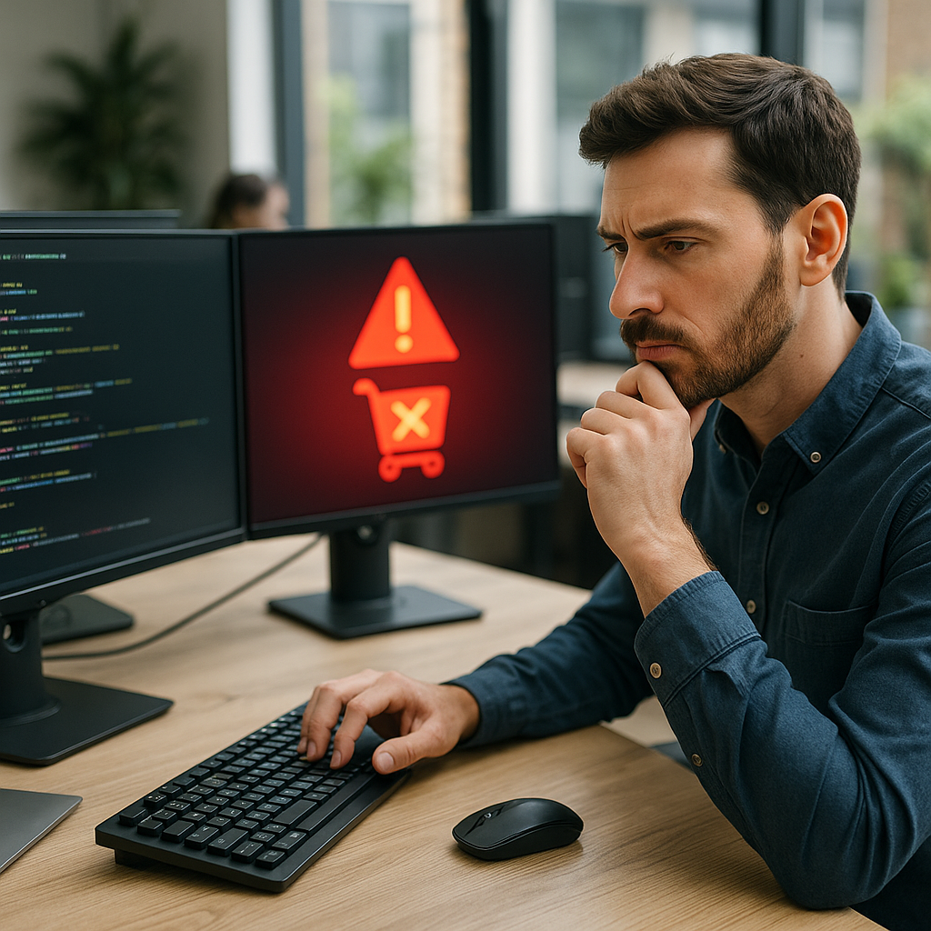 Naprawa błędów JavaScript które blokują działanie sklepu internetowego